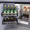 Stainless Steel Pull Out Corner Baskets Kitchen Cupboard Larder Storage Shelves