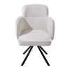 360° Rotating Office Accent Boucle Chairs Metal Legs Home Living Padded Armchair