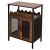 Retro Storage Cabinet Sideboard and Buffet Table with Wine Holder Cupboard