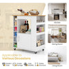 Kitchen Island Rolling Storage Cabinet Trolley Cart Shelves Cupboard Towel Rack