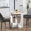 Drop Leaf Dining Table Space Saving Folding Kitchen Desk White Modern Compact