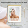 Oversize Anti-Fog LED Bathroom Mirror with Illuminated Lights Elegant Gold Edge