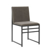 Dusk Rae Dark Taupe Velvet & Black Metal Set of 2 Dining Chairs