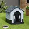 Plastic Pet House Cat Dog Kennel Steel Door Weatherproof Outdoor Animal Shelter