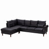 L-Shaped Corner Sofa, Sectional Couch with Built-in USB Port Chaise