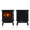 NEW Electric Fireplace Heater Black Stove w/ LED Flame Effect Freestanding