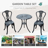 Garden Bistro Set Outdoor Table Chairs Aluminium Patio Lawn Furniture