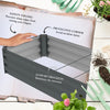 Garden Raised Flower Bed Outdoor Trough Galvanise Frame Plant Vegetables Planter