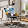 Soft Upholstered Rocking Chair Fireside Armchair Balcony Recliner Rocking Sofa