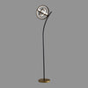 Halo Split Modern Bright LED Torchiere Floor Lamp for Offices Tall Standing Lamp