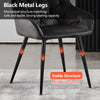 Noble Set of 2 Dining Chairs Velvet Armchairs Upholstered Soft Seat Back Metal