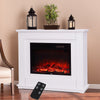 30" 34" 50" Electric Fire Suite White Mantel/Surround LED Flame Fireplace Heater