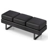 Upholstered Reception Bench Conference Room Chairs-Black