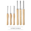 Wood Lathe 1m Wood Turning Variable Speed Tailstock Work with 6 FREE Chisels