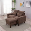 Panana 2 Seats Loveseat Couch Sofa Ottoman Upholstered Furniture for Small Space