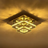 30CM Square LED Ceiling Light Double Layer Crystal Lamp Shaded+Remote+Dimmable