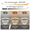 K9 Crystal Gold Chandelier LED Ceiling Lights Pendant Light Dimmable Remote 49W