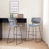 Set of 2 Pieces Upholstered Plastic Barstools Kitchen Dining Bar Chairs Seats UK