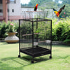 Small/Medium Parrot Cage Metal Bird Cage for Budgie with Playtop & Stand &Wheels