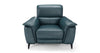 DFS Auberon Denim Blue Leather Power Recliner Armchair & Headrest RRP £1049