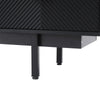 MODERN TV UNIT STAND CABINET SIDEBOARD WITH DRAWER STORAGE & OPEN SHELVES BLACK