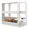 Rotating Jars Spice Rack Kitchen Seasoning Storage Cupboard Cabinet Organizer
