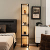 Floor Lamp with Shelves Tall standing Light with 3-Levet Dimmable LED Bulbs