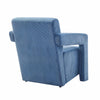 Dusk Ciara Accent Chair in Blue Corduroy with Hattie-1 Drawer Side Unit RRP £599