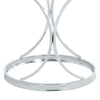 Round Sofa Side Table Glass Top End Coffee Table Chrome Leg Living Room Bedroom