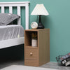 Slim Bedside Table Cabinet with Drawer for Bedroom Sofa Side Table End Tables