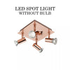 New 4 Way Ceiling LED Spot Light Fitting Kitchen GU10 Bulb Spotlight Bar Lamp UK