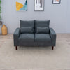 2 Seater faux leather/Linen Fabric Love Seat Sofa Armchair with Footstool Couch