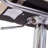 Bar Stools Set of 2 PU Leather Swivel Height Adjustable Bar Chairs With Backrest