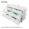 Sideboard Storage Cabinet Dresser Chest of Drawers with RGB LED App Control