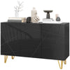 Storage Cabinet, Sideboard with Adjustable Shelves, Black