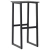 7 Piece Garden Bar Set Black -coated Steel N9Q1
