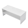 Coffee Table 2 Tiers Wood Tea Table Home Living Room Rectangle Table Black White