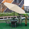 3M Outdoor Garden Round Parasol Sun Shade Patio Hanging Umbrella with Crank Tilt