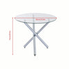 Modern 5Pcs Round Dining Table and Chairs Set 4 for Dining Room Space Saving