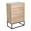 Rustic Oak Finish 2 Door Sideboard Multi Storage Cabinet Dinning Room, Hallway