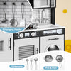 Chef Pretend Play Toy Kids Kitchen Playset w/Water Dispenser-Black
