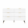 Modern White Chest of Drawers Wide Bedroom Furniture Storage Bedside 6 Drawers