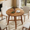 80cm Round Dining Table for 4-6, Modern Circle Kitchen Table for Dining Room