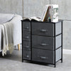 Fabric Cabinets Storage Unit Metal Frame Chest of Drawer Organiser Bedside Table