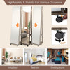 360° Rotating Jewelry Armoire Lockable Standing Jewelry Organizer Cabinet w/Mirr