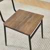Set of 2 Dining Chairs Wooden for Dining Room Kitchen Side Chairs Stable Brown