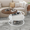 Round Lift Top Coffee Table with Hidden Storage for Living Room, Office