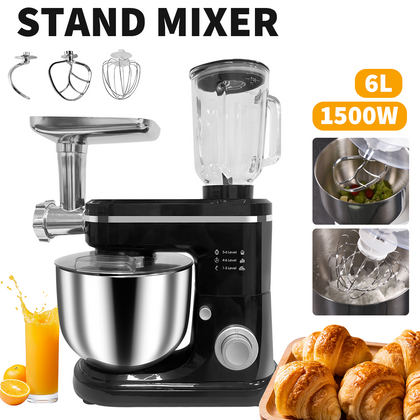 3 in 1 Home Food Processor Blender Stand Mixer Blender Meat Mincer Grinder 1500W
