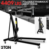 Hydraulic Folding Engine Crane Stand Hoist Lift Jack Wheels 2 Ton Workshop Tools