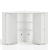 Corner Dressing Table Desk Cupbpard Workstation Foldable Shelf Storage Display